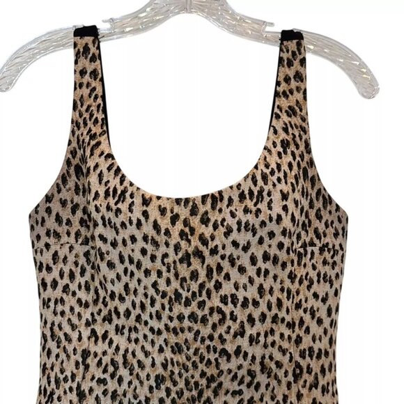 Diane Von Furstenberg Arianna Leopard Print Jacquard Dress Size 6 - Picture 4 of 9